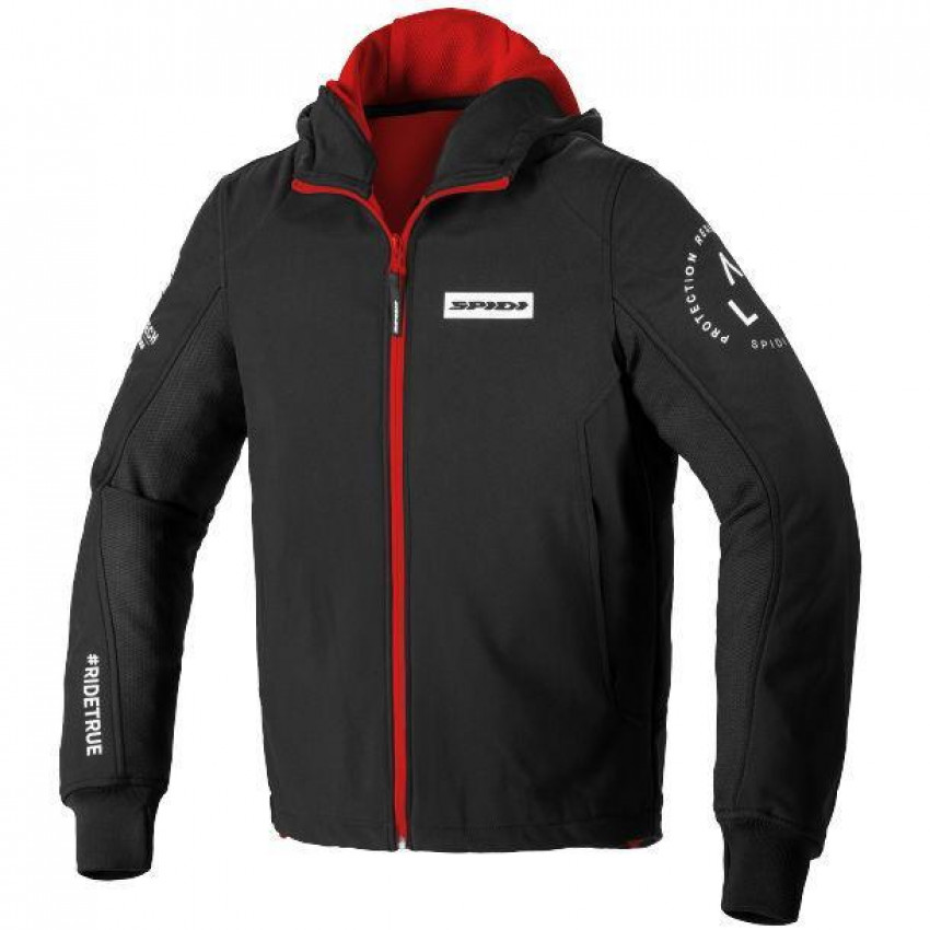 Мотокуртка Hoodie Armor EVO Black Red